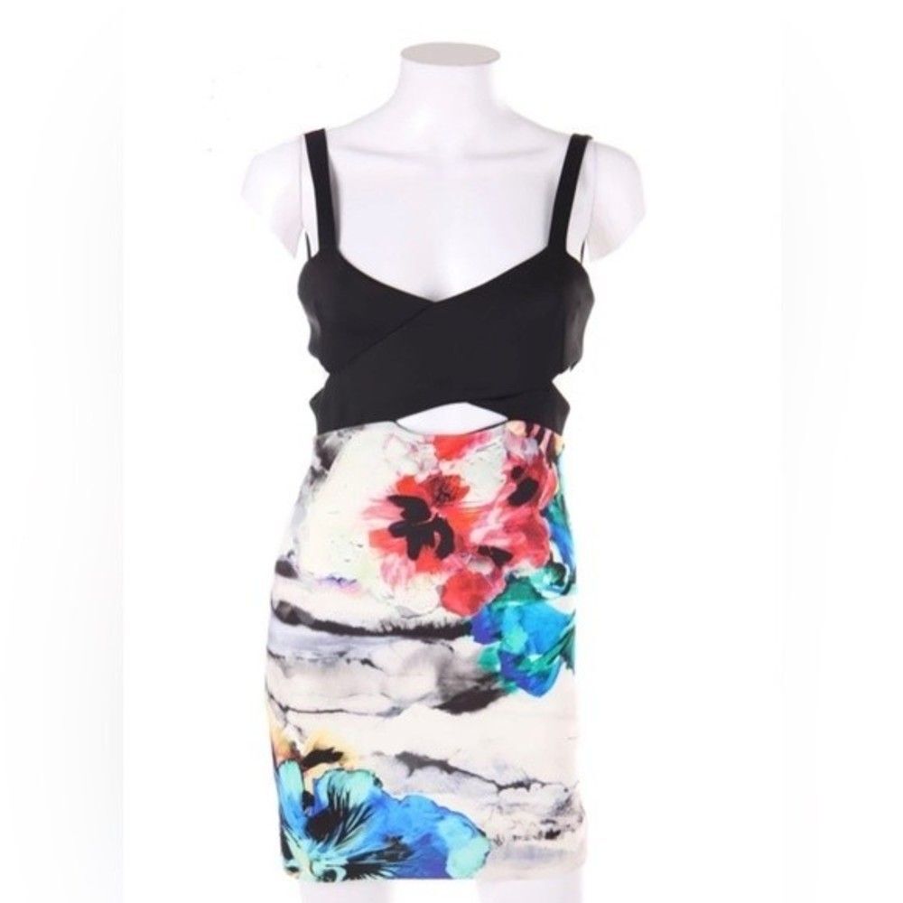 Zara Cut Out Hawaiian Mini Dress Size M